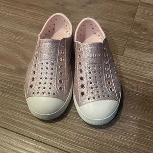 Pink Glitter Native Shoes
